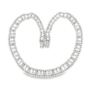 Diamond Lattice Statement Necklace