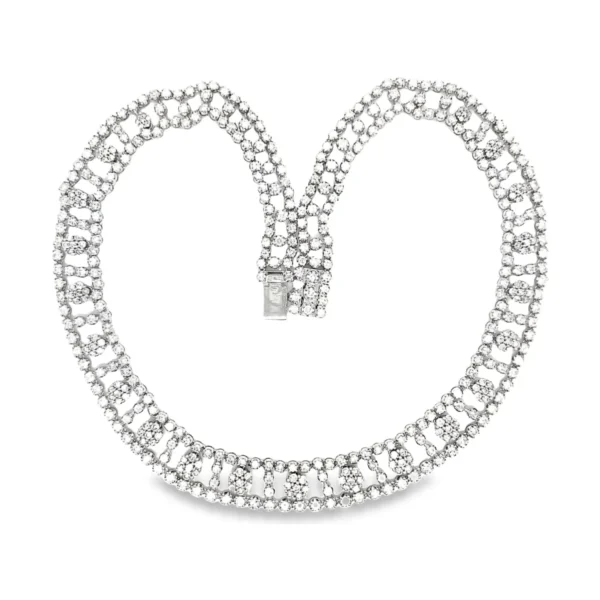 Diamond Lattice Statement Necklace