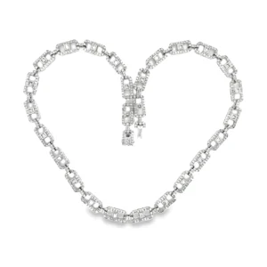 Diamond Link Statement Necklace