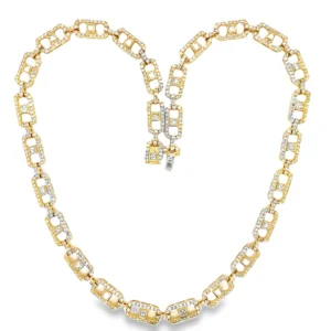 Diamond Link Statement Necklace