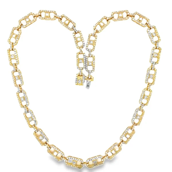 Diamond Link Statement Necklace