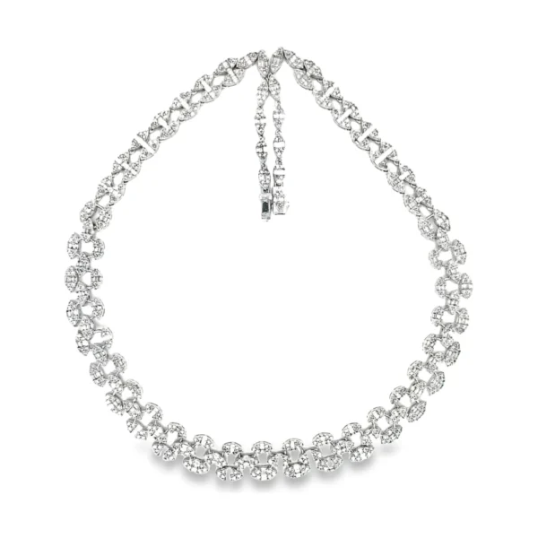 Diamond Link Statement Necklace