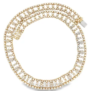 Diamond Lattice Statement Necklace