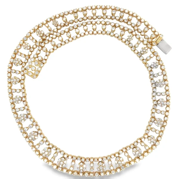 Diamond Lattice Statement Necklace