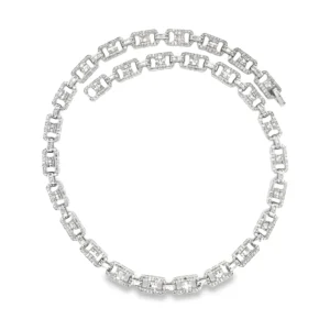 Diamond Link Statement Necklace