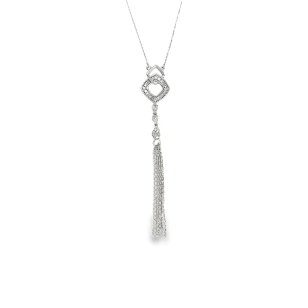 Diamond Tassel Pendant Necklace