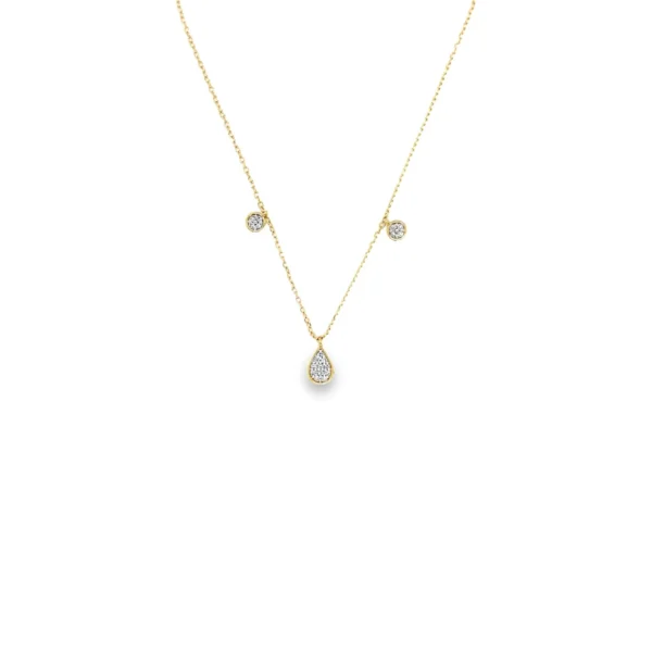 Diamond Station Drops Necklace