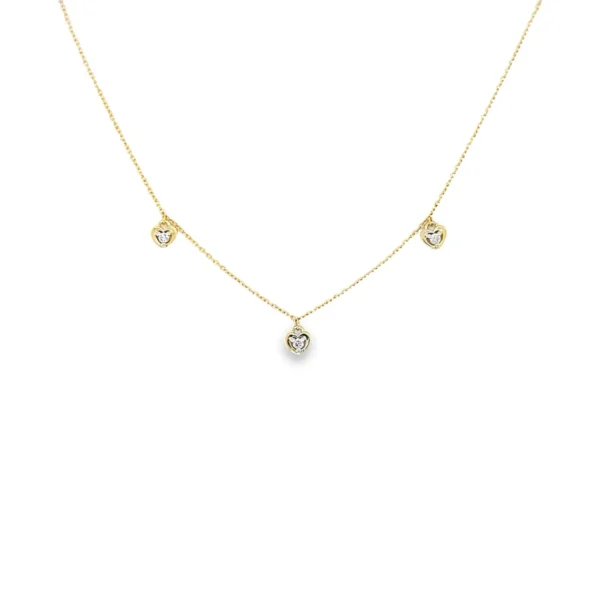 Heart Diamond Station Necklace