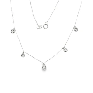 Diamond Station Drops Necklace