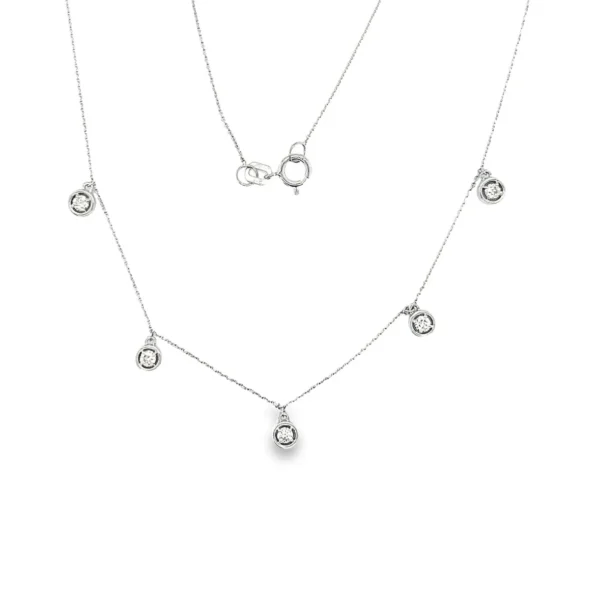 Diamond Station Drops Necklace