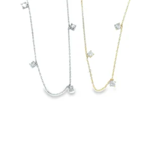 Station Diamond Chain Necklace