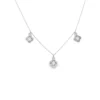 Floral Diamond Station Necklace