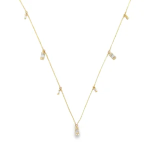 Diamond Station Chain Necklace