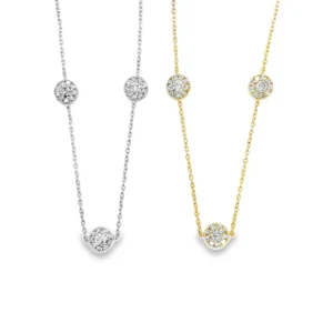 Diamond Station Chain Necklace