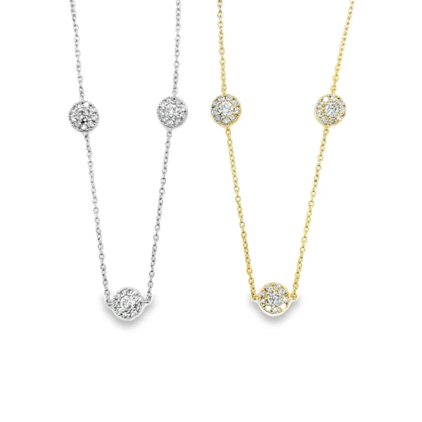 Diamond Station Chain Necklace