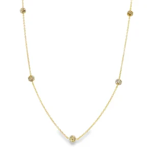 Diamond Station Chain Necklace