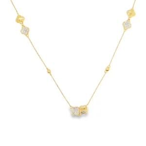 Clover Diamond Station Necklace