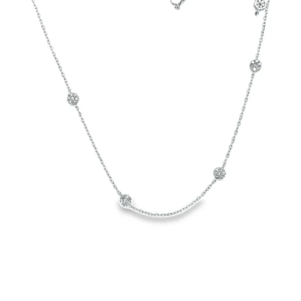 Diamond Station Chain Necklace