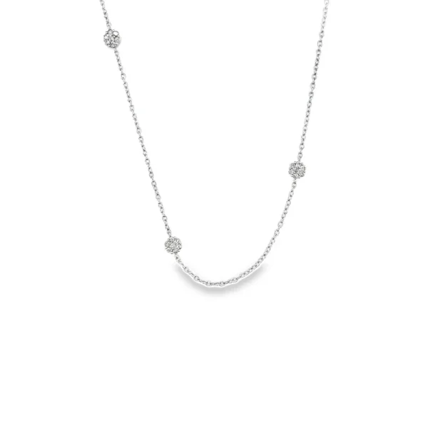 Diamond Station Chain Necklace