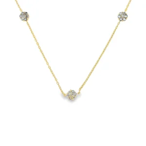 Diamond Cluster Station Necklace