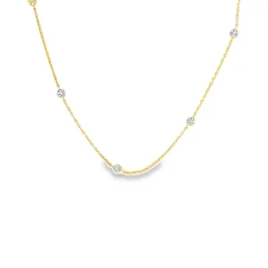 Station Diamond Chain Necklace