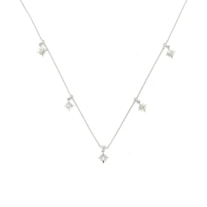 Star Diamond Station Necklace