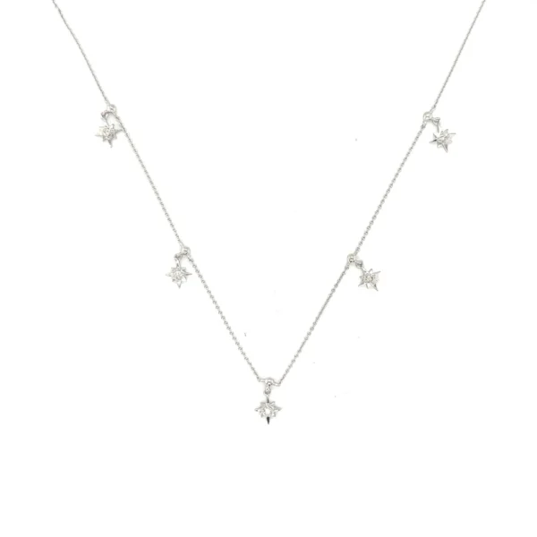 Star Diamond Station Necklace