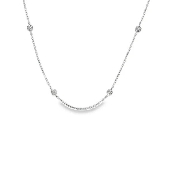 Diamond Station Chain Necklace