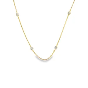 Diamond Station Chain Necklace