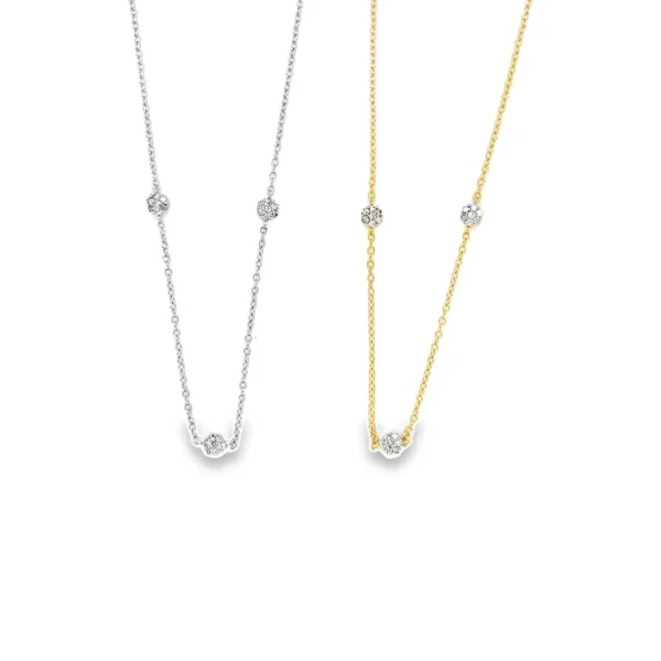 Station Diamond Chain Necklace