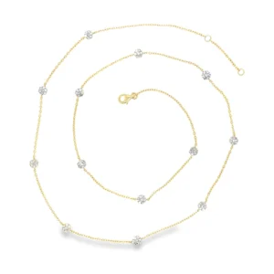 Diamond Station Chain Necklace