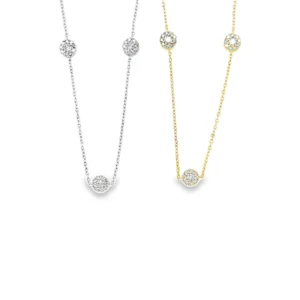 Diamond Station Chain Necklace