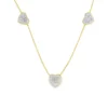 Heart Diamond Station Necklace