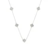 Clover Diamond Station Necklace