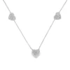 Heart Diamond Station Necklace