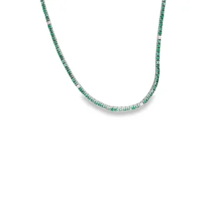 Emerald Diamond Tennis Necklace