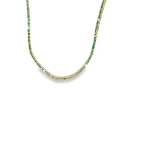 Emerald Diamond Tennis Necklace