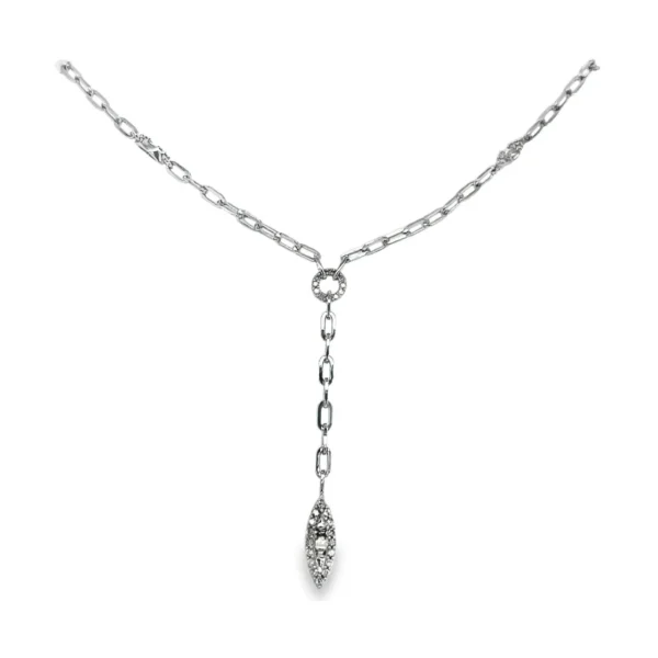 Diamond Link Y Necklace
