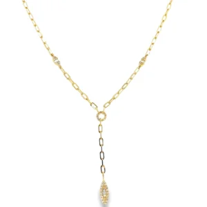 Diamond Link Y Necklace