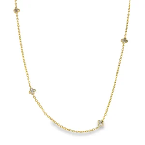 Diamond Cluster Station Necklace