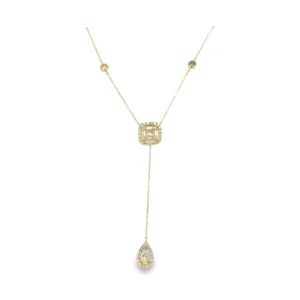 Diamond Y Drop Necklace