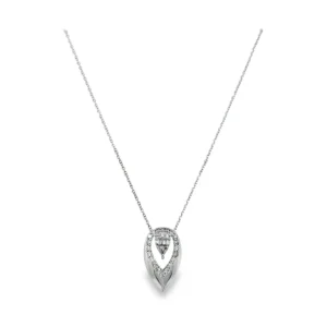 Teardrop Diamond Pendant Necklace