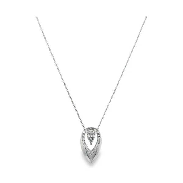 Teardrop Diamond Pendant Necklace