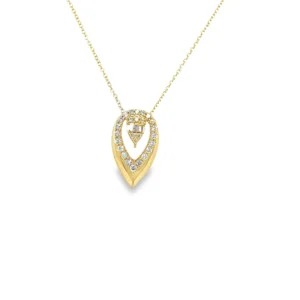 Teardrop Diamond Pendant Necklace