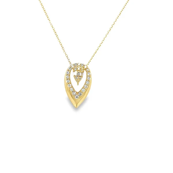 Teardrop Diamond Pendant Necklace
