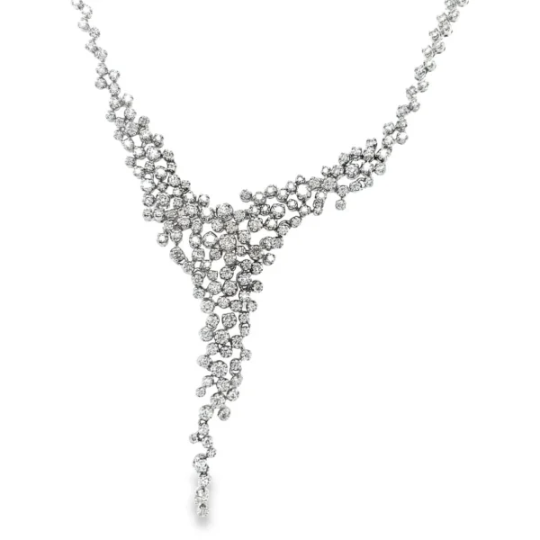 Diamond Cluster Statement Necklace