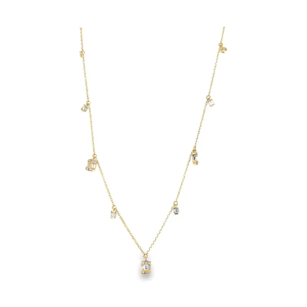 Diamond Station Chain Necklace