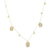 Diamond Station Cluster Necklace