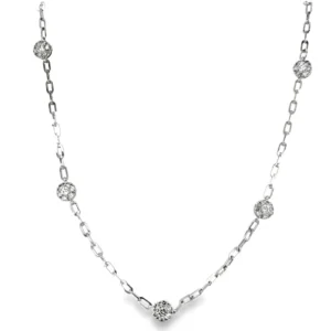 Diamond Link Station Necklace