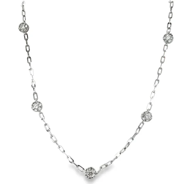 Diamond Link Station Necklace